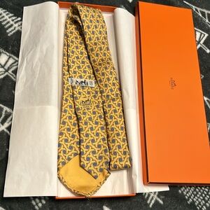 ❤FINALPRICE💖HERMES Paris.tie Silkmustardorgold